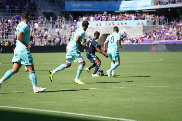 Orlando City Hostí Vancouver Whitecaps Stadionu Orlando City Sobotu Dubna — Stock fotografie