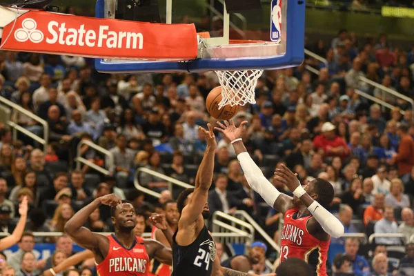 Orlando Magic Empfängt Mittwoch März 2019 Die Louisiana Pelicans Amway — Stockfoto