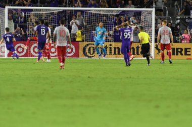 Orlando City 21 Temmuz 2019 tarihinde Florida, Orlando 'da Exploria Stadyumu' nda New York Red Bulls 'a ev sahipliği yaptı. Fotoğraf: Marty Jean-Louis