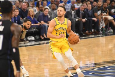 Orlando Magic, 28 Şubat 2019 'da Orlando Florida' daki Amway Center 'da Golden State Warriors' a ev sahipliği yaptı. Fotoğraf: Marty Jean-Louis