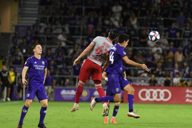 Orlando City 21 Temmuz 2019 tarihinde Florida, Orlando 'da Exploria Stadyumu' nda New York Red Bulls 'a ev sahipliği yaptı. Fotoğraf: Marty Jean-Louis