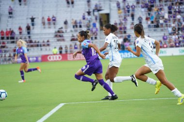 Orlando Pride 20 Temmuz 2019 tarihinde Florida Exploria Stadyumu 'nda Sky Blue FC' ye ev sahipliği yapmaktadır. Fotoğraf: Marty Jean-Louis