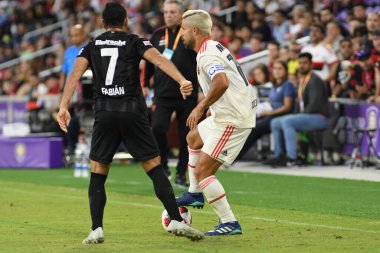 Flamengo Eintracht Frankfurt 'a karşı 12 Ocak 2019 Cumartesi günü Orlando City Stadyumu' nda. Fotoğraf: Marty Jean-Louis