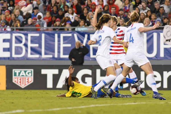 Shebelieves Κύπελλο Τελικό Ηπα Εναντίον Της Βραζιλίας Στο Raymond James — Φωτογραφία Αρχείου