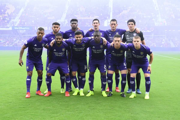 Orlando City Acoge Montreal Impact Orlando City Stadium Orlando Florida — Foto de Stock