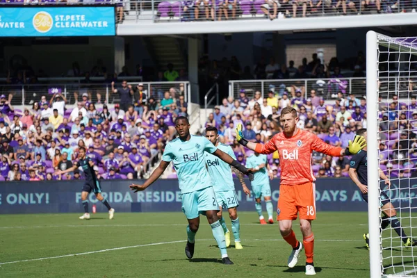 Orlando City Organizuje Vancouver Whitecaps Stadionie Orlando City Stadium Sobotę — Zdjęcie stockowe