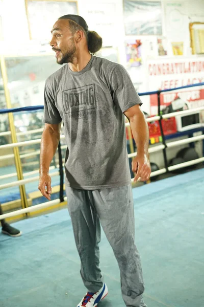 Boxer Keith One Time Thurman Durante Evento Stampa Presso Sua — Foto Stock