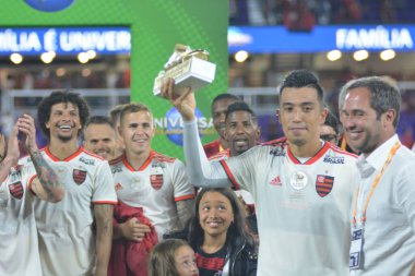Flamengo Eintracht Frankfurt 'a karşı 12 Ocak 2019 Cumartesi günü Orlando City Stadyumu' nda. Fotoğraf: Marty Jean-Louis