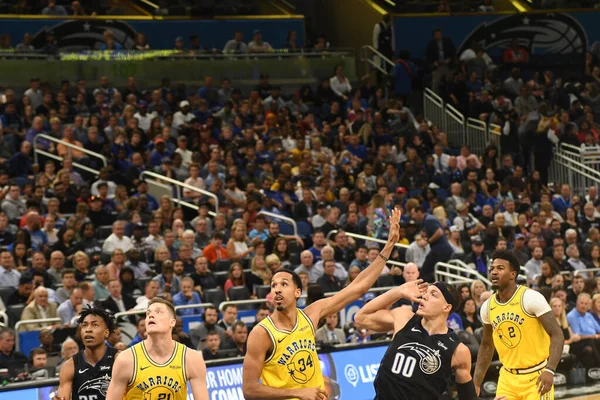 Orlando Magic Herbergt Golden State Warriors Het Amway Center Orlando — Stockfoto