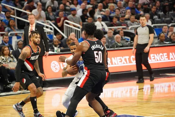 Orlando Magic Hostit Portland Trailblazers Amway Center Orlando Florida Pondělí — Stock fotografie