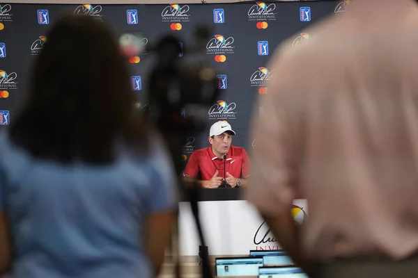 Conferencia Prensa Con Ganador Arnold Palmer 2019 Francesco Molinari Bay — Foto de Stock