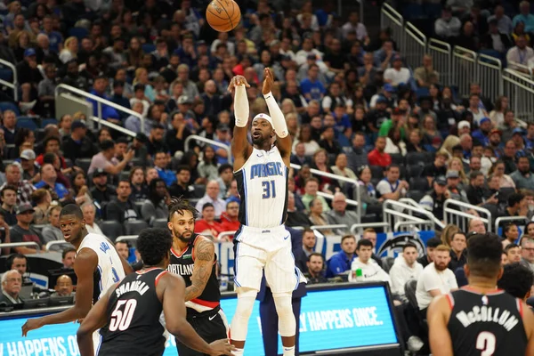 Orlando Magic Φιλοξενεί Portland Trailblazers Στο Amway Center Στο Ορλάντο — Φωτογραφία Αρχείου