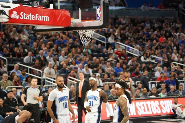 Orlando Magic Φιλοξενεί Portland Trailblazers Στο Amway Center Στο Ορλάντο — Φωτογραφία Αρχείου