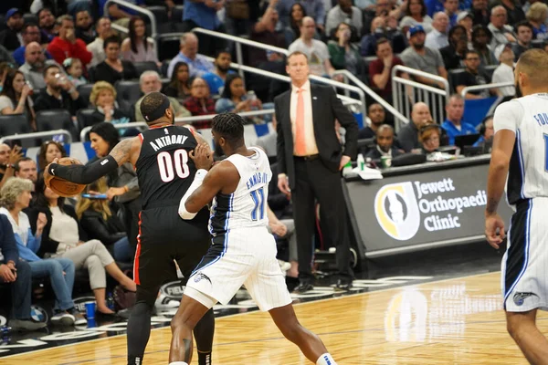 Orlando Magic Φιλοξενεί Portland Trailblazers Στο Amway Center Στο Ορλάντο — Φωτογραφία Αρχείου