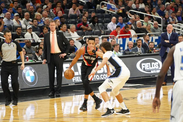 Orlando Magic Host Portland Trailblazers Het Amway Center Orlando Florida — Stockfoto