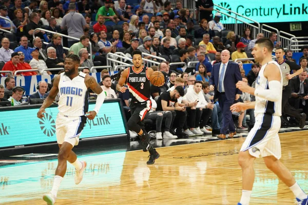 Orlando Magic Φιλοξενεί Portland Trailblazers Στο Amway Center Στο Ορλάντο — Φωτογραφία Αρχείου