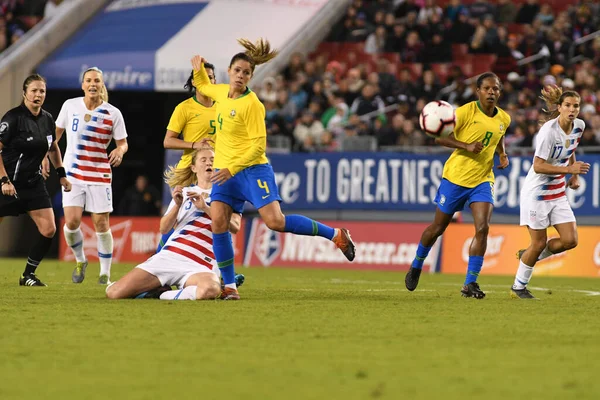 Shebelieves Cup Finale Met Usa Brazilië Raymond James Stadium Tampa — Stockfoto