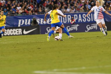 SheBelieves Kupası Finali, 5 Mart 2019 'da Tampa Florida Raymond James Stadyumu' nda ABD ile Brezilya arasında oynanacak. Fotoğraf: Marty Jean-Louis