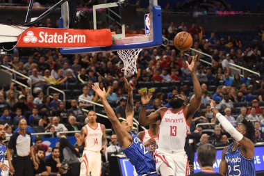 Orlando Magic, Houston Rockets 'a 13 Ocak 2019 tarihinde Amway Arena' da ev sahipliği yaptı. Fotoğraf: Marty Jean-Louis
