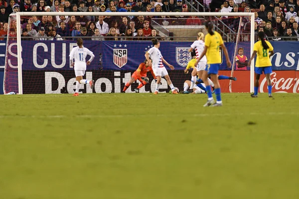 2014 Shebelieves Cup Final Usa Brazil Raymond James Stadium Tampa — 스톡 사진