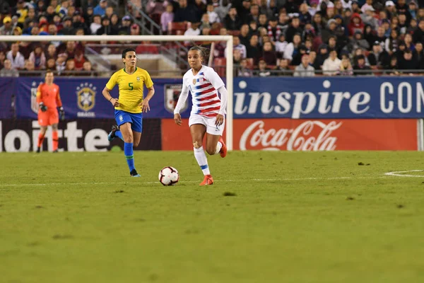 Finał Shebelieves Cup Usa Kontra Brazylia Raymond James Stadium Tampa — Zdjęcie stockowe