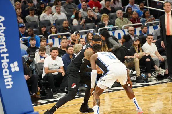 Orlando Magic Host Portland Trailblazers Het Amway Center Orlando Florida — Stockfoto