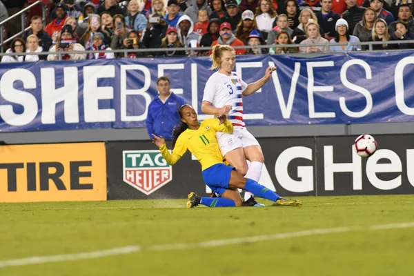 Shebelieves Cup Finale Con Usa Brasile Raymond James Stadium Tampa — Foto Stock