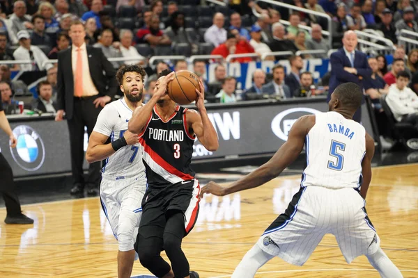 Orlando Magic Φιλοξενεί Portland Trailblazers Στο Amway Center Στο Ορλάντο — Φωτογραφία Αρχείου