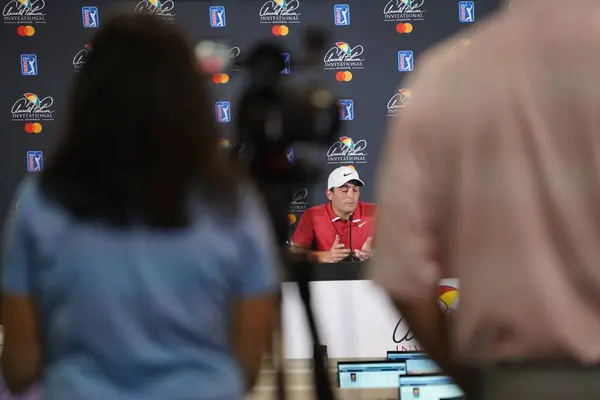 Conferencia Prensa Con Ganador Arnold Palmer 2019 Francesco Molinari Bay — Foto de Stock