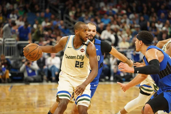 Orlando Magic Hostit Milwaukee Bucks Amway Orlando Florida Sobotu Února — Stock fotografie