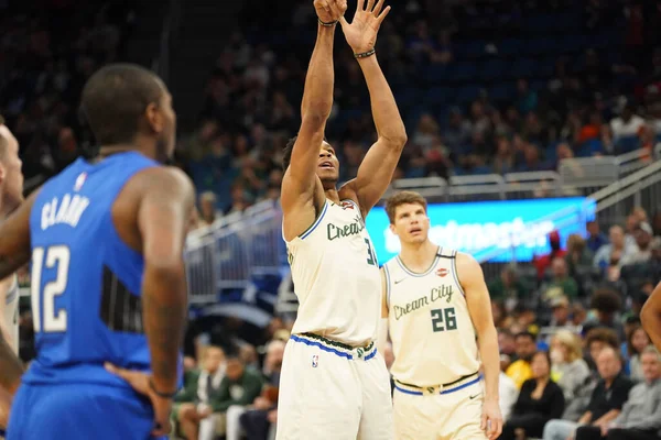 Orlando Magic Host Milwaukee Bucks Amway Orlando Florida Saturday February — Stock Photo, Image