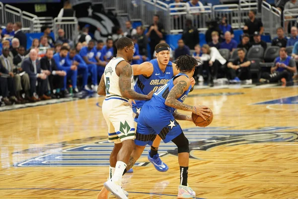 Orlando Magic Hostit Milwaukee Bucks Amway Orlando Florida Sobotu Února — Stock fotografie