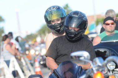 17 Mart 2012 'de Daytona Beach Florida' da düzenlenen Bisiklet Haftası 'nda bisikletçiler. Fotoğraf: Marty Jean-Louis