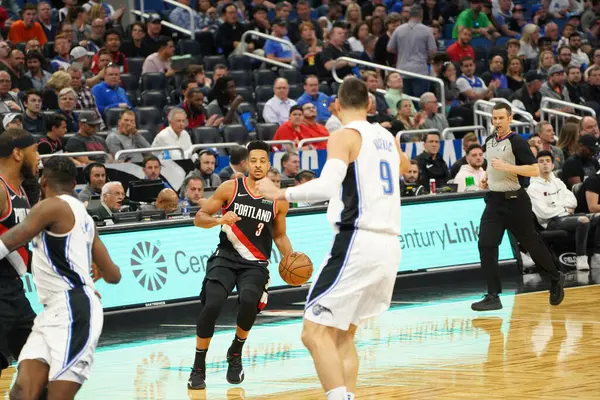 Orlando Magic Φιλοξενεί Portland Trailblazers Στο Amway Center Στο Ορλάντο — Φωτογραφία Αρχείου