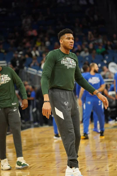 Orlando Magic Φιλοξενεί Milwaukee Bucks Στο Amway Στο Ορλάντο Της — Φωτογραφία Αρχείου