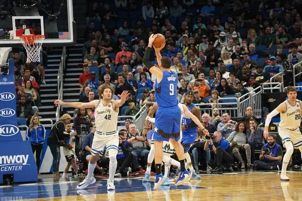 Orlando Magic Hostit Milwaukee Bucks Amway Orlando Florida Sobotu Února — Stock fotografie