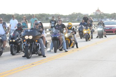 17 Mart 2012 'de Daytona Beach Florida' da düzenlenen Bisiklet Haftası 'nda bisikletçiler. Fotoğraf: Marty Jean-Louis