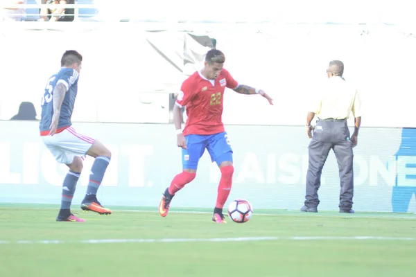 2016年6月4日在佛罗里达州奥兰多举行的美洲百年杯足球赛期间 哥斯达黎加对阵巴拉圭 — 图库照片