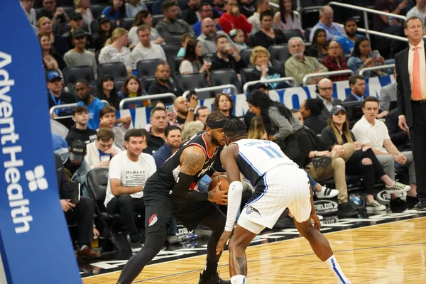 Orlando Magic Φιλοξενεί Portland Trailblazers Στο Amway Center Στο Ορλάντο — Φωτογραφία Αρχείου