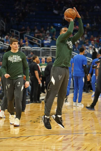 Orlando Magic Gospodarzem Milwaukee Bucks Amway Florydzie Sobotę Lutego 2020 — Zdjęcie stockowe