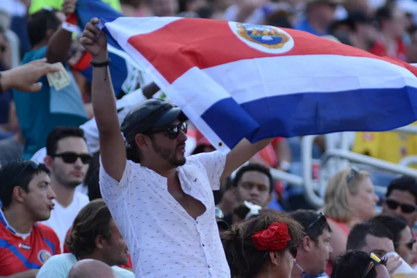 Коста Рика Встретится Парагваем Время Copa America Centenario Стадионе World — стоковое фото