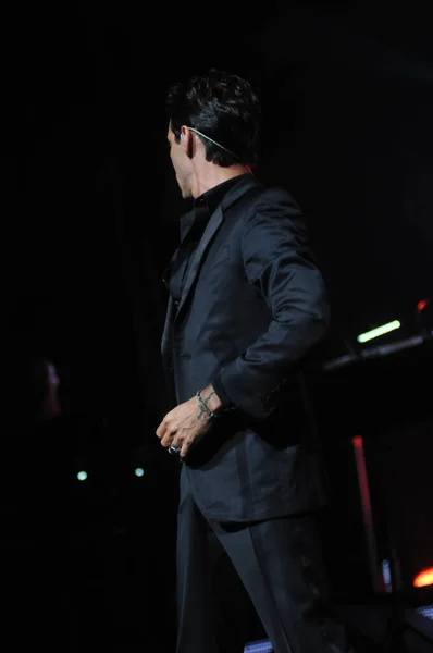 Latin Singer Marc Anthony Účinkuje Amway Center Orlandu Floridě Října — Stock fotografie