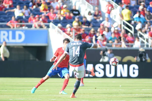 Costa Rica Möter Paraguay Copa America Centenario Camping World Stadium — Stockfoto