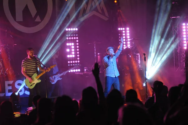 Christian Rock Bands Audio Adrenaline Och Kutless Uppträder Osceola Performing — Stockfoto