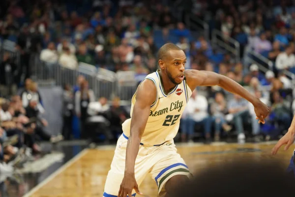 Orlando Magic Host Milwaukee Bucks Amway Orlando Florida Saturday February — Stock Photo, Image