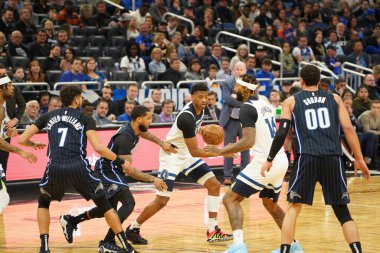 Orlando Magic, 21 Şubat 2020 Cuma günü Orlando Florida 'daki Amway Center' da Dallas Mavericks 'e ev sahipliği yapıyor..