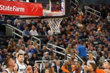 Orlando Magic, 21 Şubat 2020 Cuma günü Orlando Florida 'daki Amway Center' da Dallas Mavericks 'e ev sahipliği yapıyor..