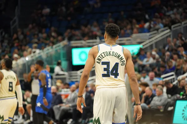 Orlando Magic Ospita Milwaukee Bucks All Amway Orlando Florida Sabato — Foto Stock