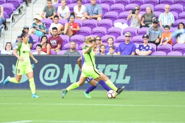 Orlando Pride 21 Temmuz 2018 'de Orlando Florida' daki Exploria Stadyumu 'nda Seattle Reign FC' ye ev sahipliği yapmaktadır. Fotoğraf: Marty Jean-Louis