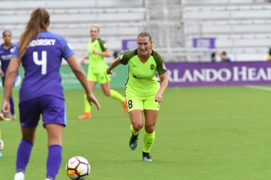 Orlando Pride 21 Temmuz 2018 'de Orlando Florida' daki Exploria Stadyumu 'nda Seattle Reign FC' ye ev sahipliği yapmaktadır. Fotoğraf: Marty Jean-Louis